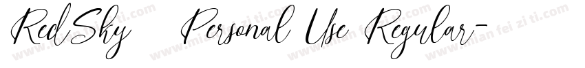 RedSky   Personal Use Regular字体转换